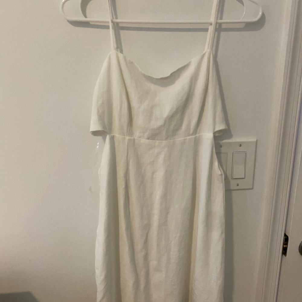 white cut out mini dress